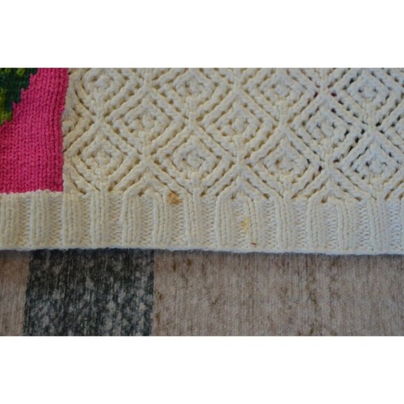 Vintage 80s Adrienne Vittadini Petites Size S Crochet Floral Grannycore Cardigan - Picture 15 of 16